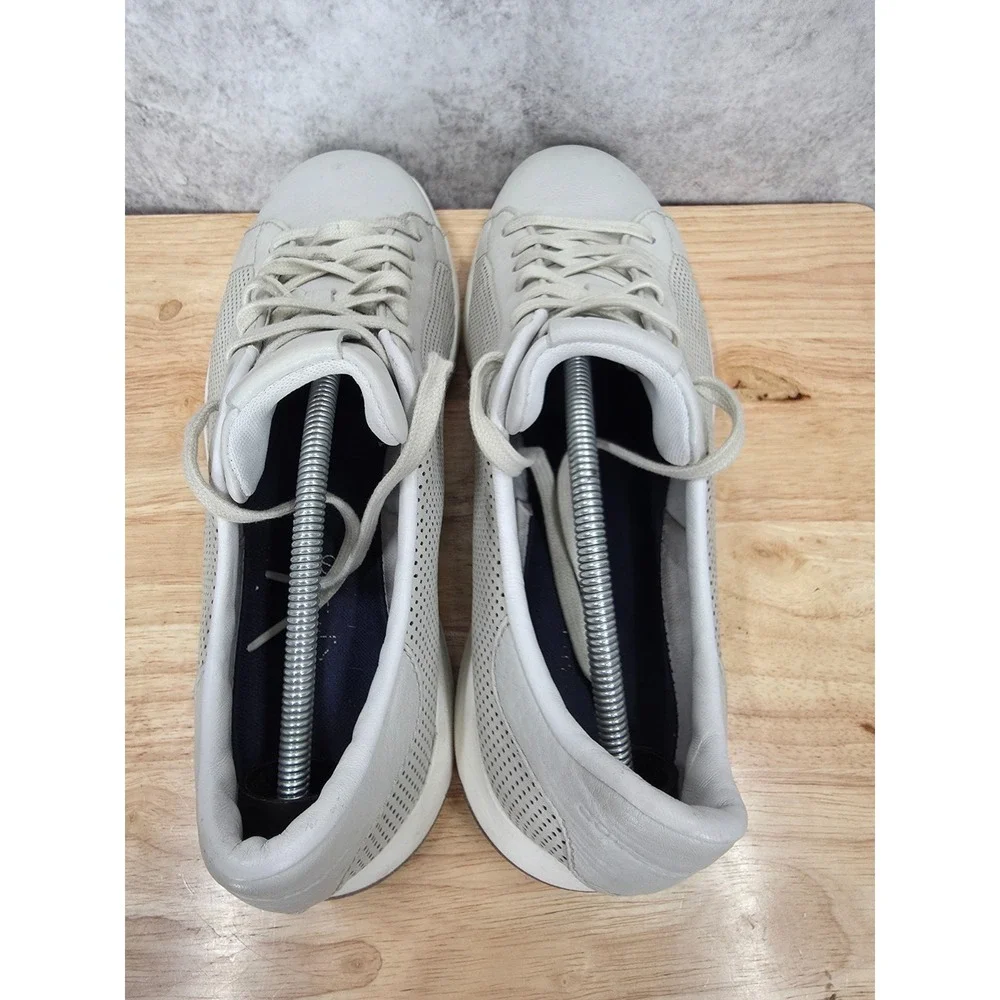 Cole Haan GrandPro Tennis Shoes Mens 13 M Gray Perforated Leather Sneakers